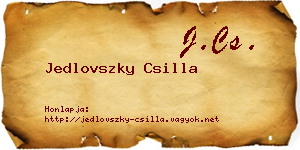 Jedlovszky Csilla névjegykártya