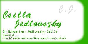 csilla jedlovszky business card